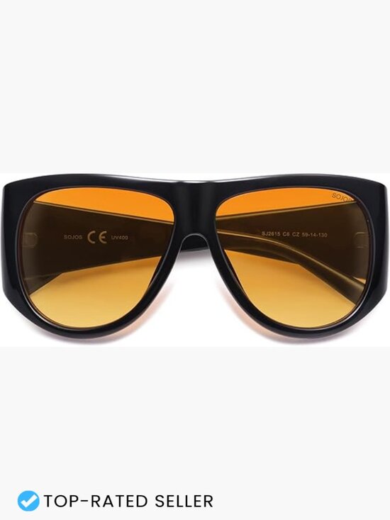 Vintage Retro Oversized Polarized Sunglasses Aviator Style Unisex Chic main image 4